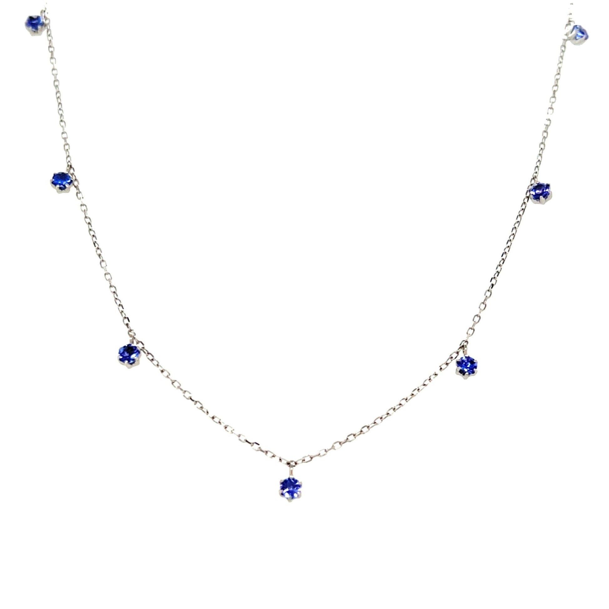 Tanzanite Station N Necklace 0.5ct - JMW Jewelry Wholesale