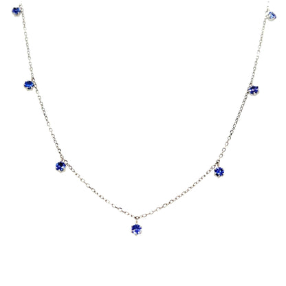 Tanzanite Station N Necklace 0.5ct - JMW Jewelry Wholesale