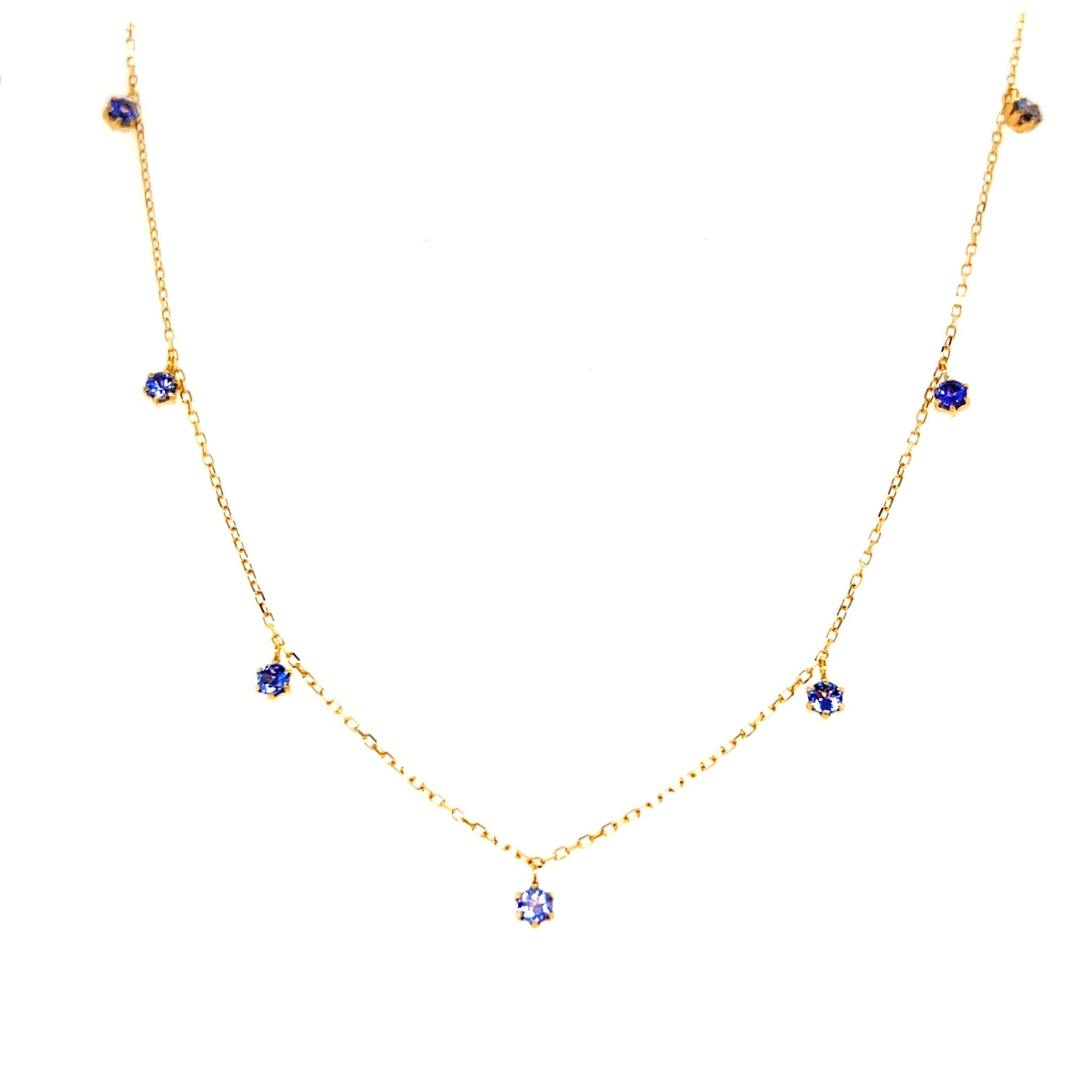 Tanzanite Station N Necklace 0.5ct - JMW Jewelry Wholesale