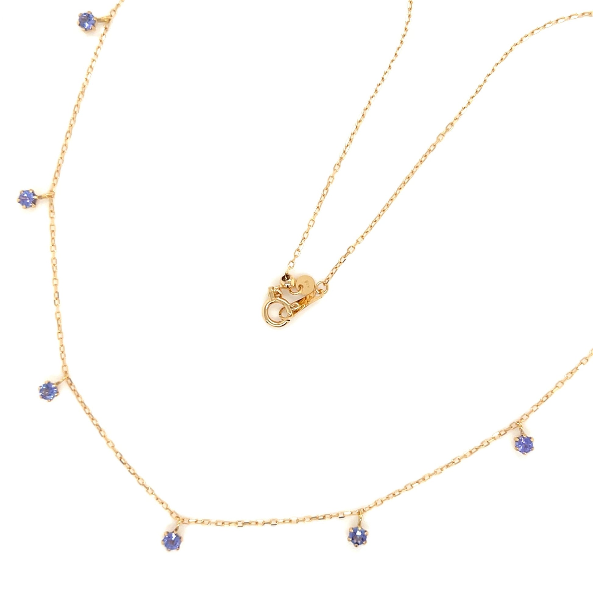 Tanzanite Station N Necklace 0.5ct - JMW Jewelry Wholesale