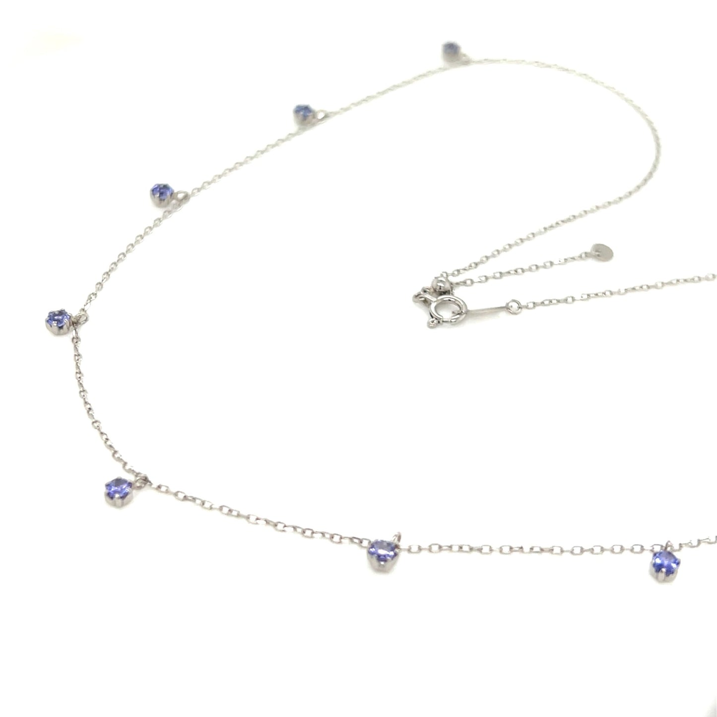 Tanzanite Station N Necklace 0.5ct - JMW Jewelry Wholesale