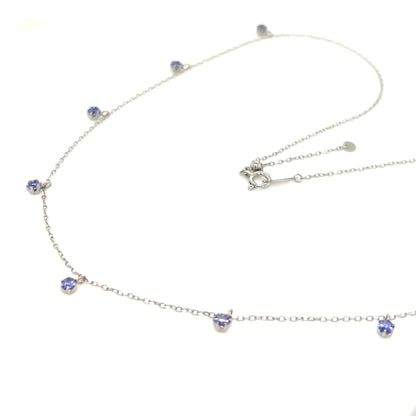 Tanzanite Station N Necklace 0.5ct - JMW Jewelry Wholesale