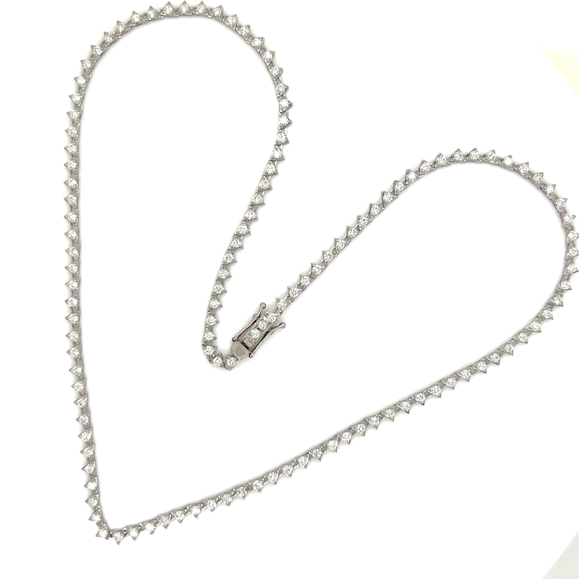 Triangular Tennis Necklace 3ct - JMW Jewelry Wholesale