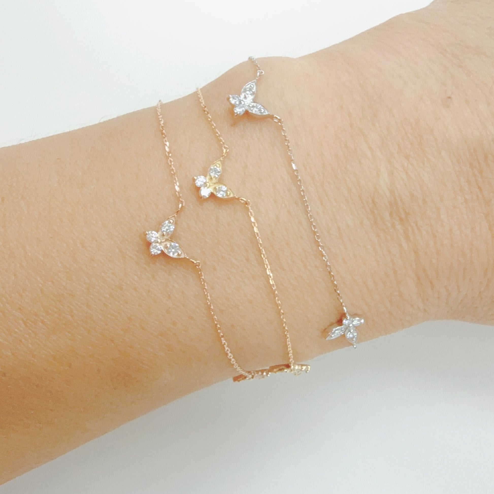 Trio Butterfly Bracelet 0.24ct - JMW Jewelry Wholesale