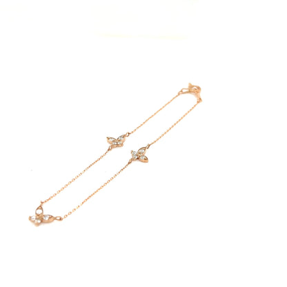 Trio Butterfly Bracelet 0.24ct - JMW Jewelry Wholesale