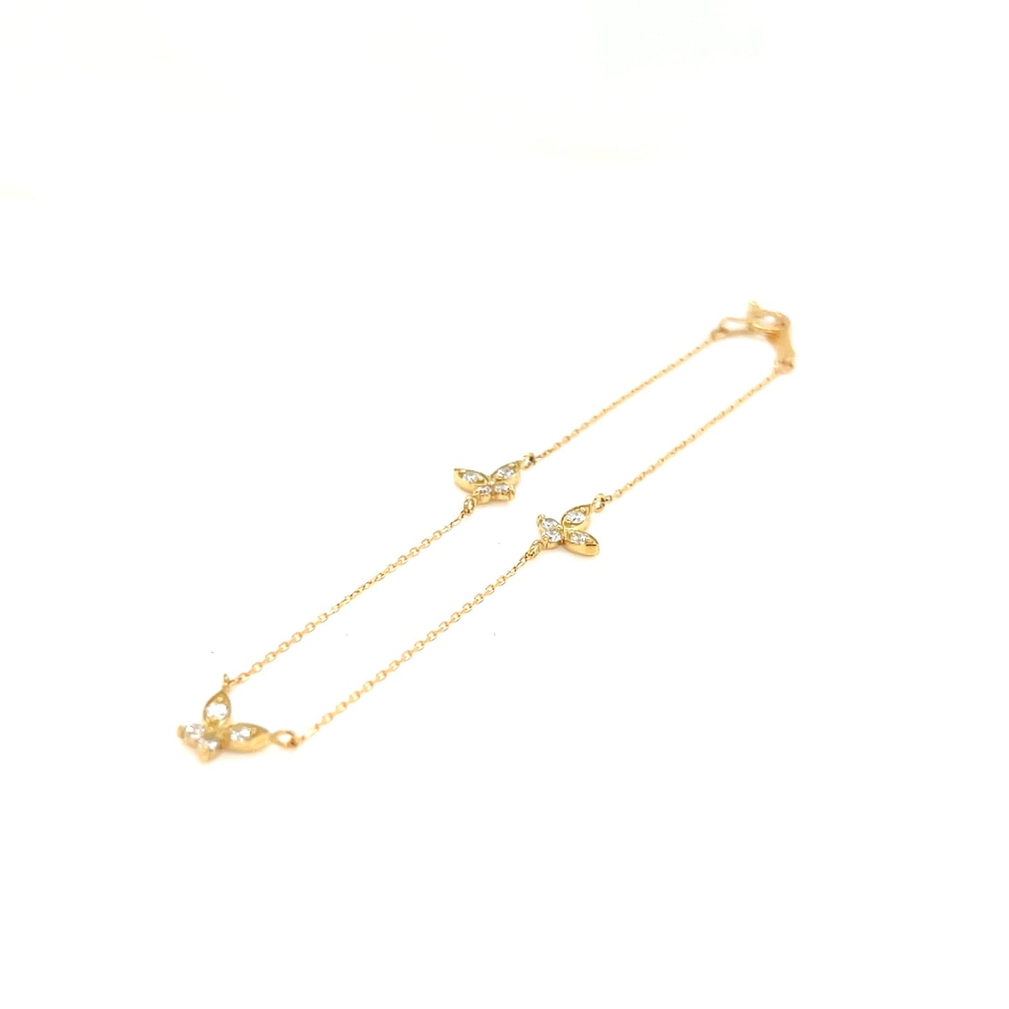 Trio Butterfly Bracelet 0.24ct - JMW Jewelry Wholesale