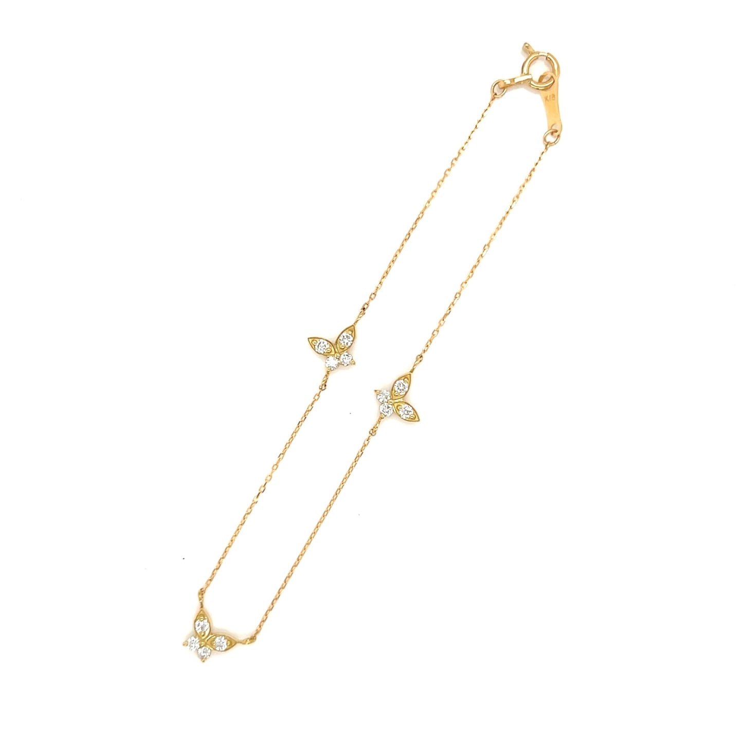 Trio Butterfly Bracelet 0.24ct - JMW Jewelry Wholesale