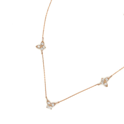 Trio Butterfly Necklace 0.24ct - JMW Jewelry Wholesale