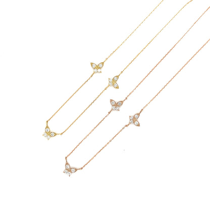 Trio Butterfly Necklace 0.24ct - JMW Jewelry Wholesale