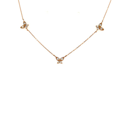 Trio Butterfly Necklace 0.24ct - JMW Jewelry Wholesale
