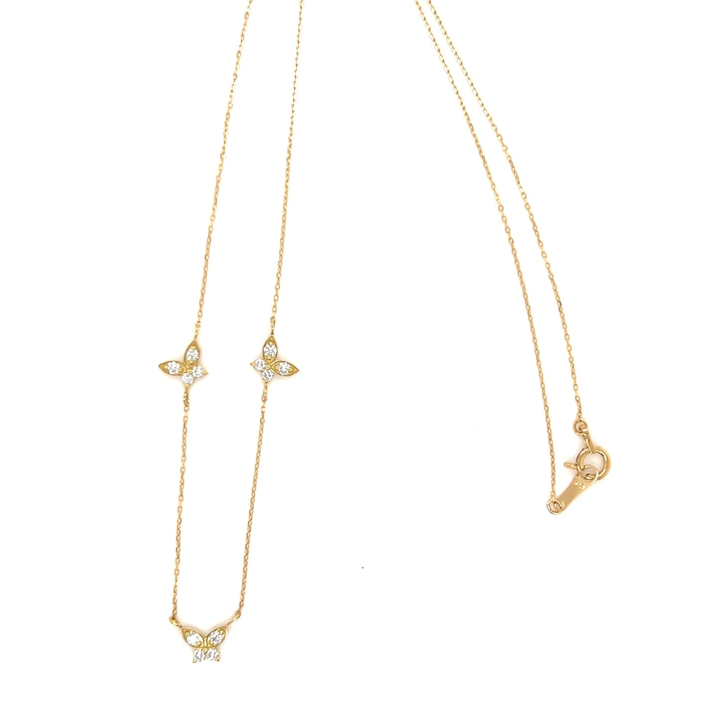Trio Butterfly Necklace 0.24ct - JMW Jewelry Wholesale