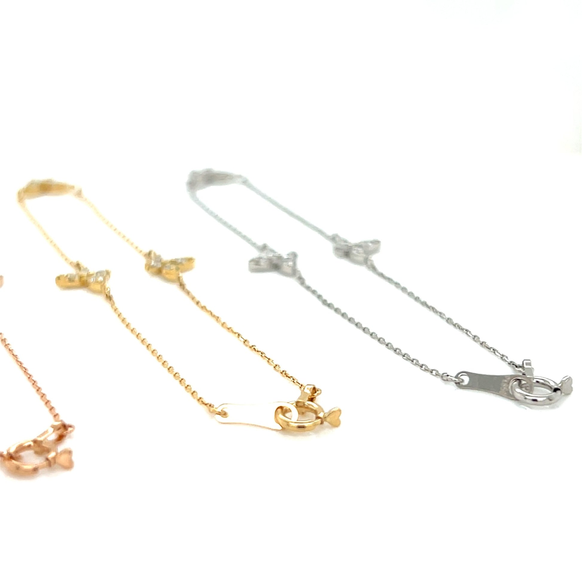 Triple Butterfly Bracelet 0.24ct - JMW Jewelry Wholesale