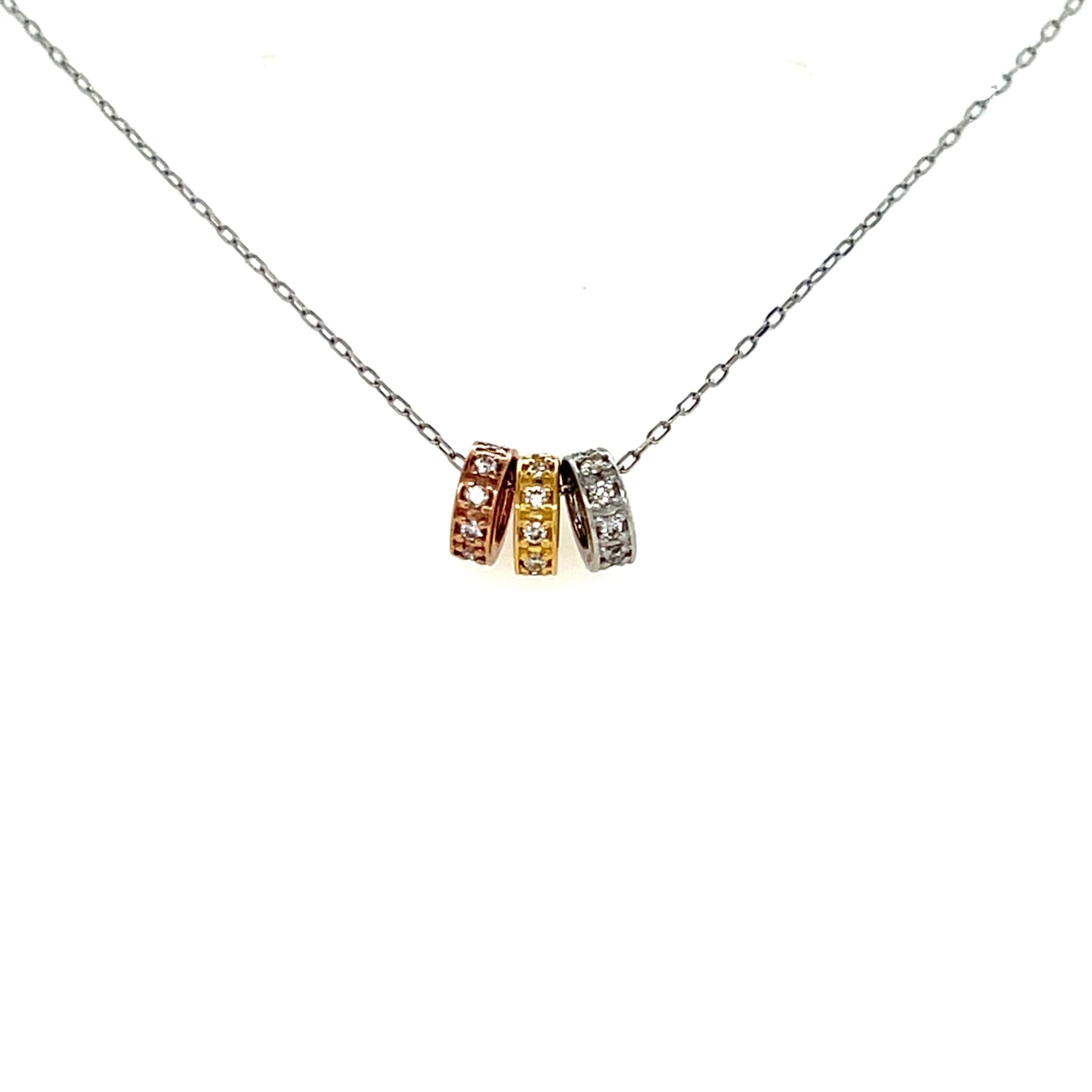 Triple Loop Necklace 0.15ct - JMW Jewelry Wholesale