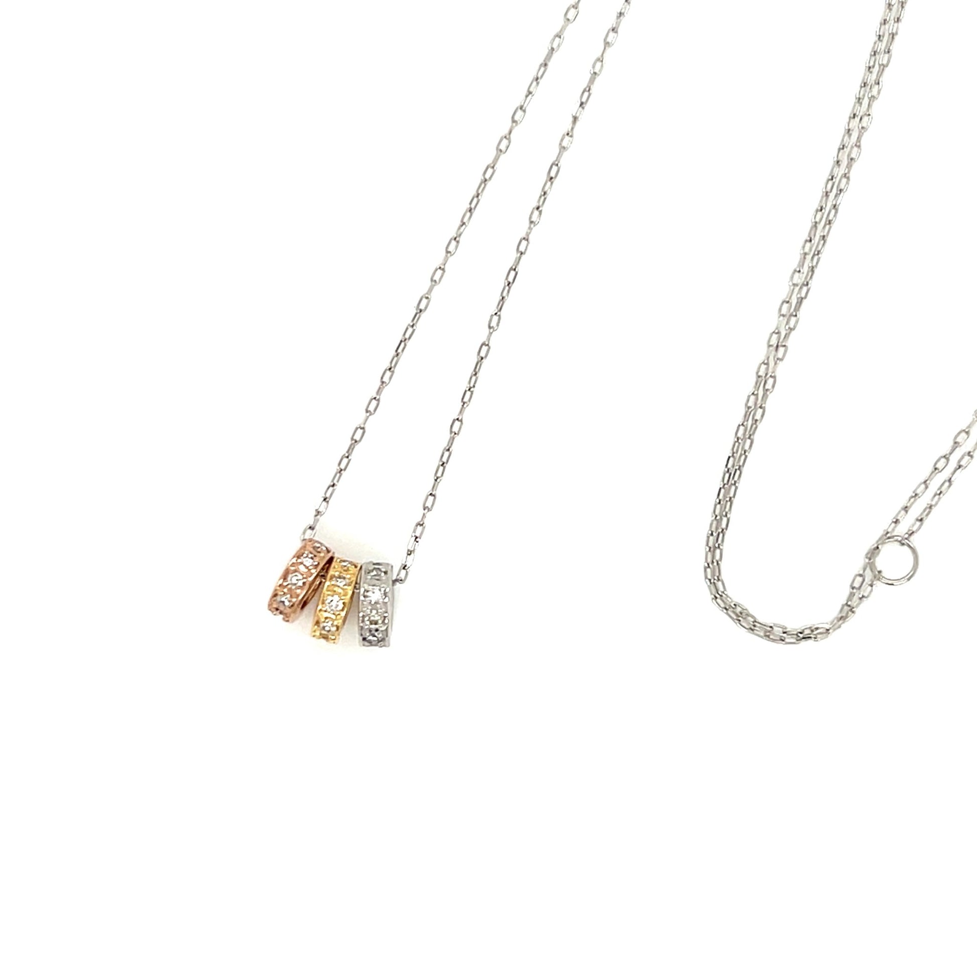 Triple Loop Necklace 0.15ct - JMW Jewelry Wholesale
