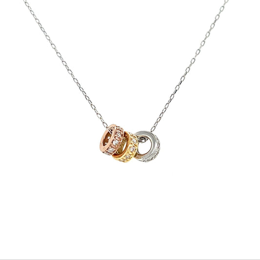 Triple Loop Necklace 0.15ct - JMW Jewelry Wholesale