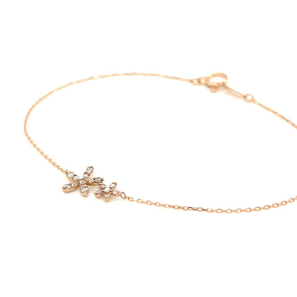 Twins Flower Bracelet 0.1ct - JMW Jewelry Wholesale