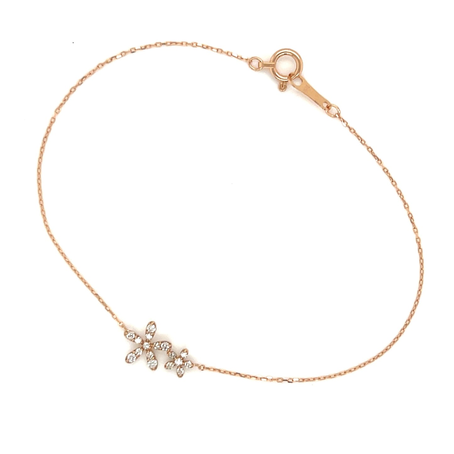 Twins Flower Bracelet 0.1ct - JMW Jewelry Wholesale