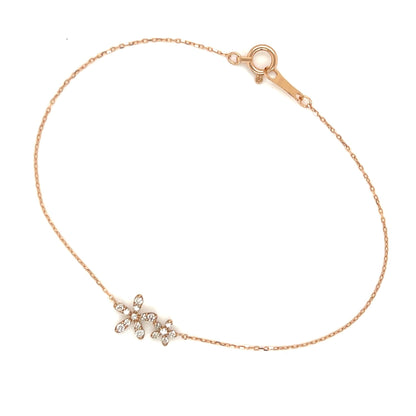 Twins Flower Bracelet 0.1ct - JMW Jewelry Wholesale