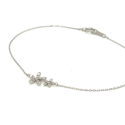 Twins Flower Bracelet 0.1ct - JMW Jewelry Wholesale