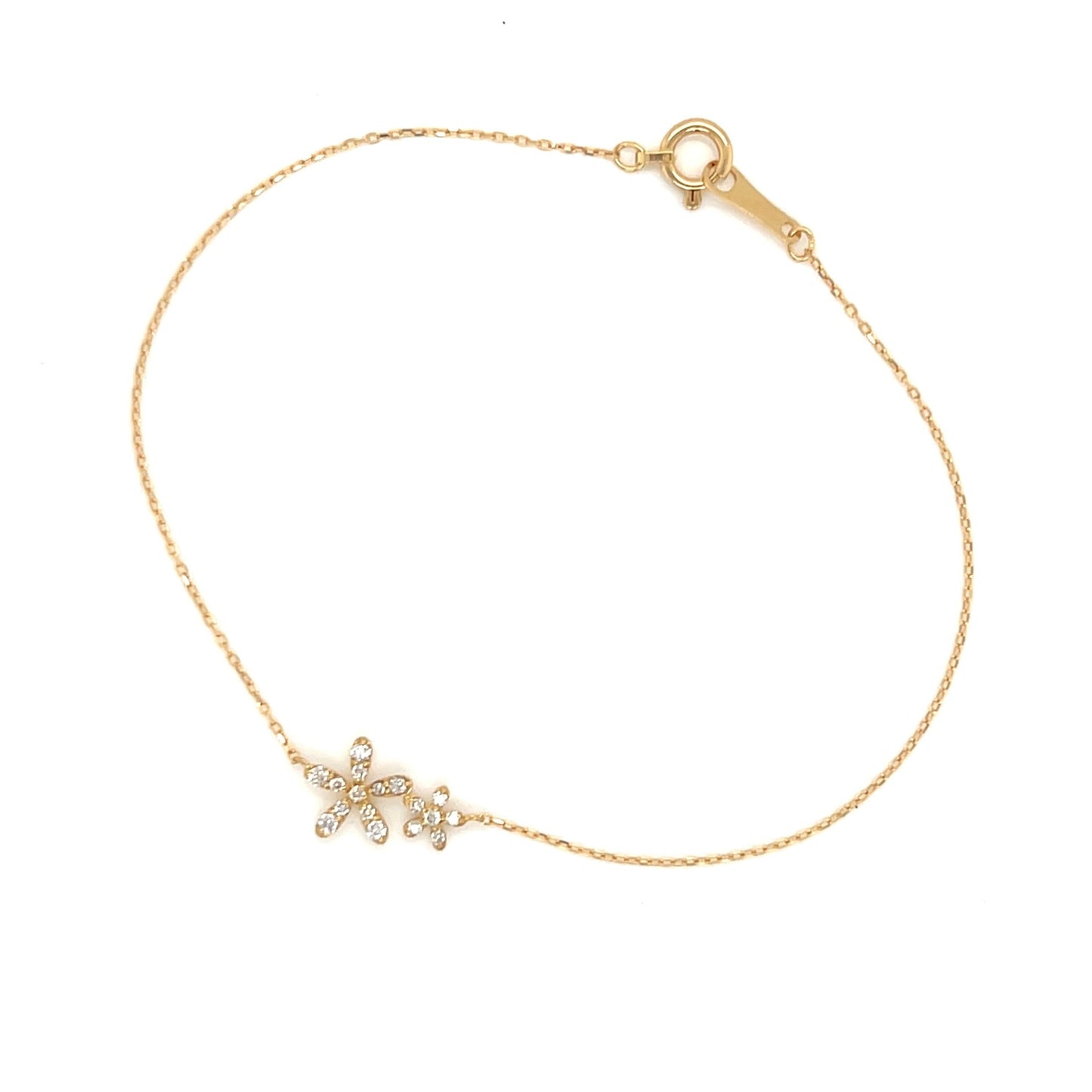 Twins Flower Bracelet 0.1ct - JMW Jewelry Wholesale