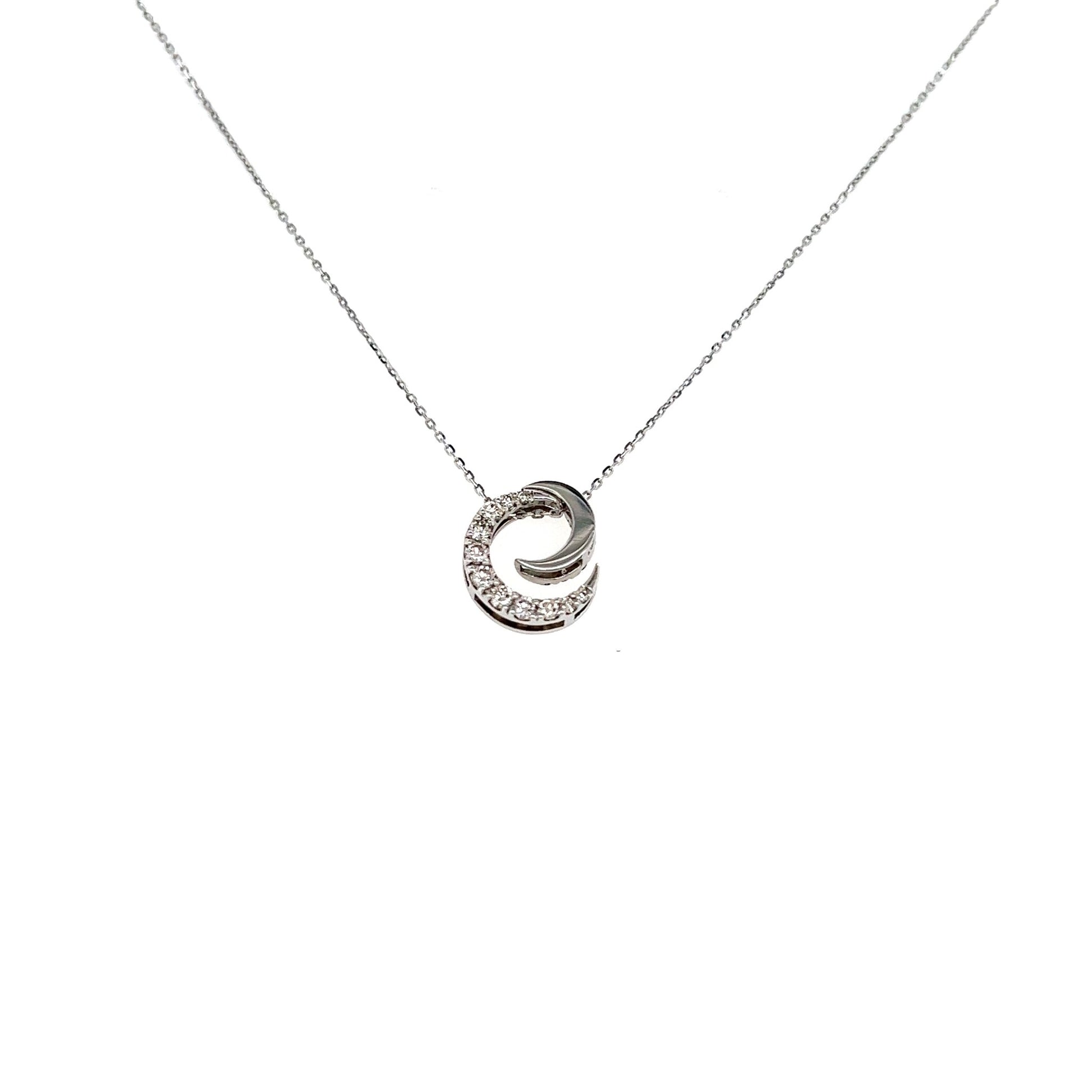 Twins Moon Necklace 0.3ct - JMW Jewelry Wholesale