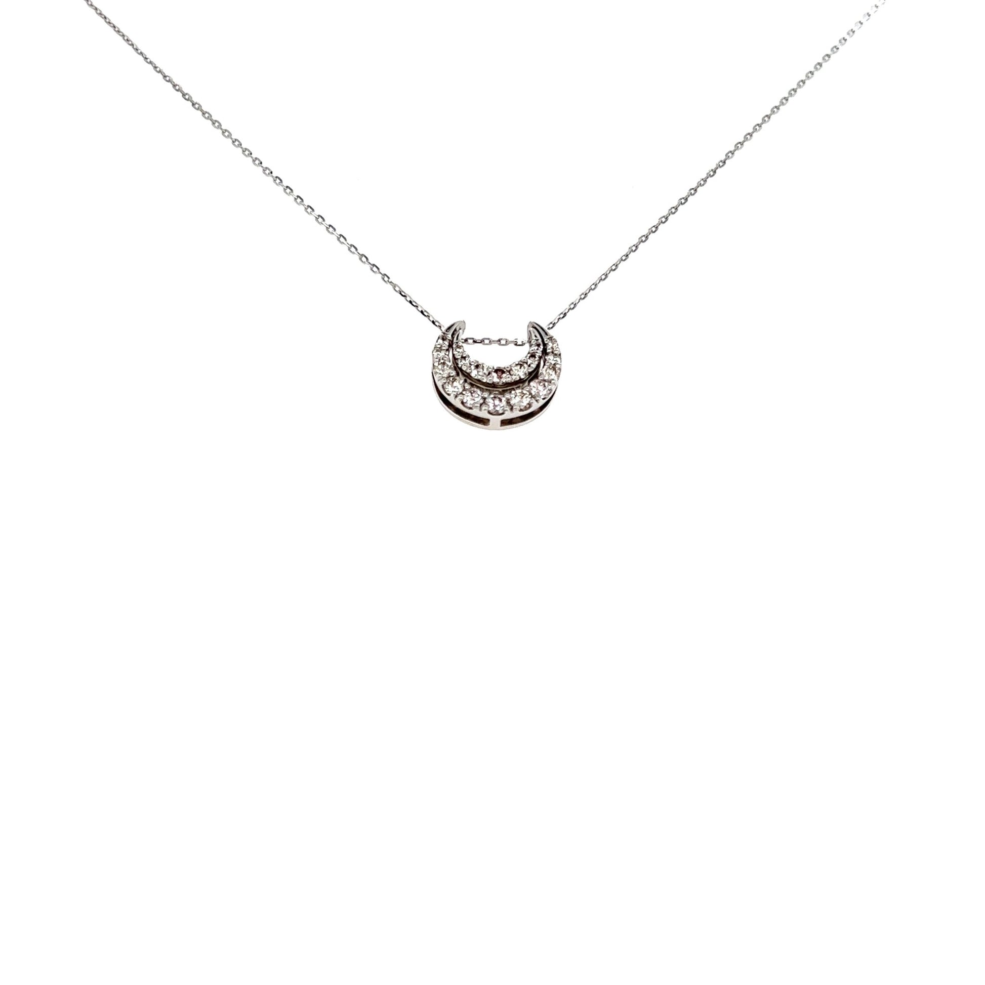 Twins Moon Necklace 0.3ct - JMW Jewelry Wholesale