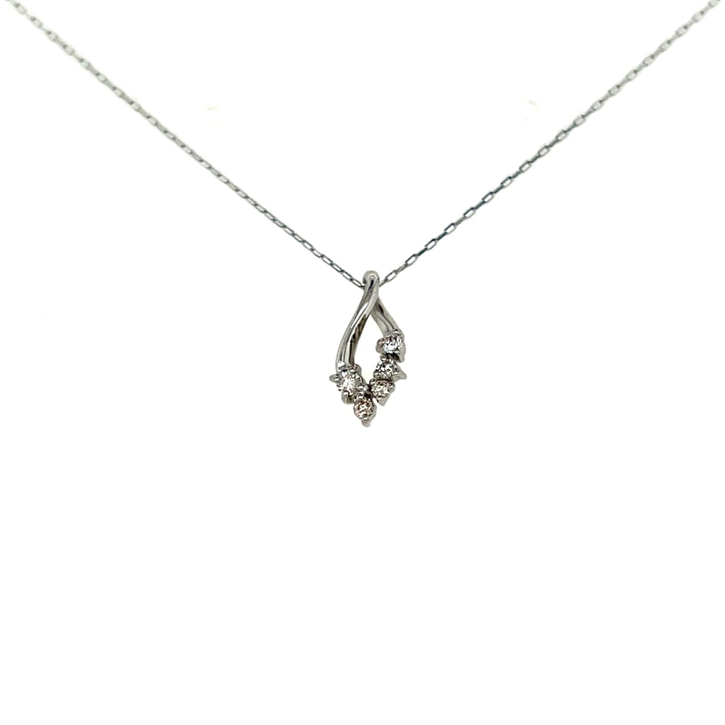 Twisted Rhombus Necklace 0.07ct - JMW Jewelry Wholesale