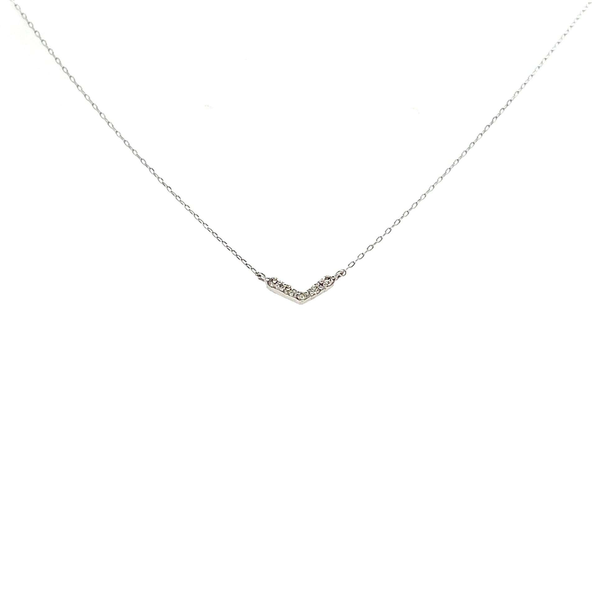 V shape Necklace 0.03ct - JMW Jewelry Wholesale