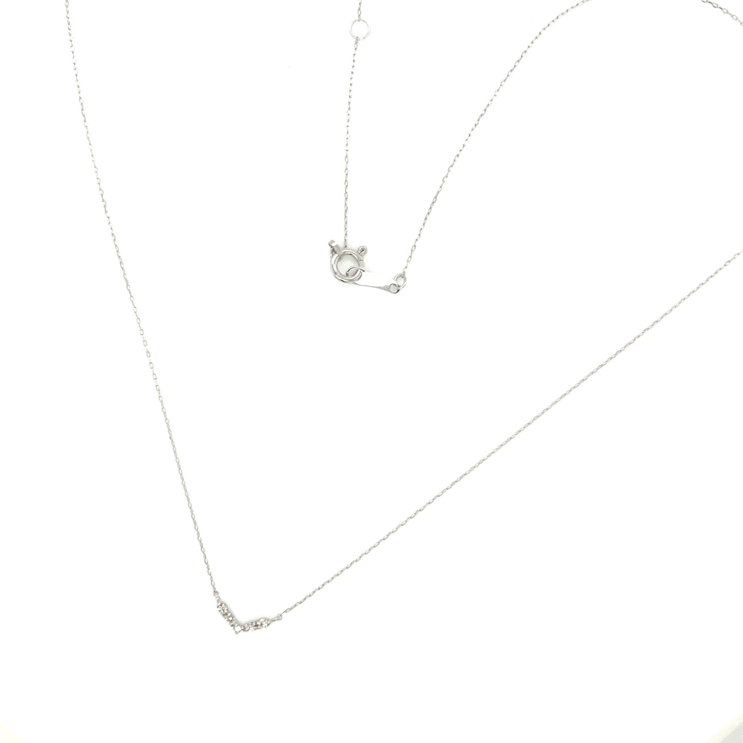 V shape Necklace 0.03ct - JMW Jewelry Wholesale