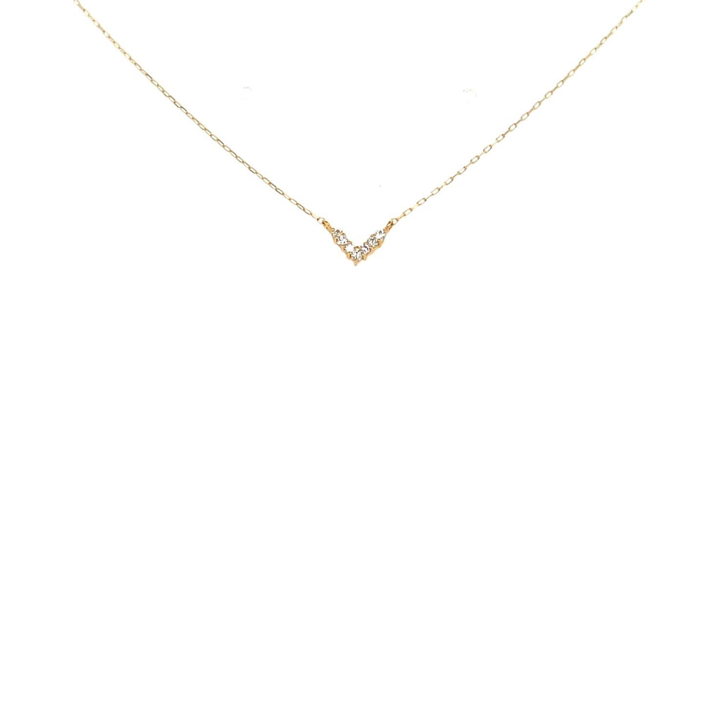 V shape Necklace 0.04ct - JMW Jewelry Wholesale