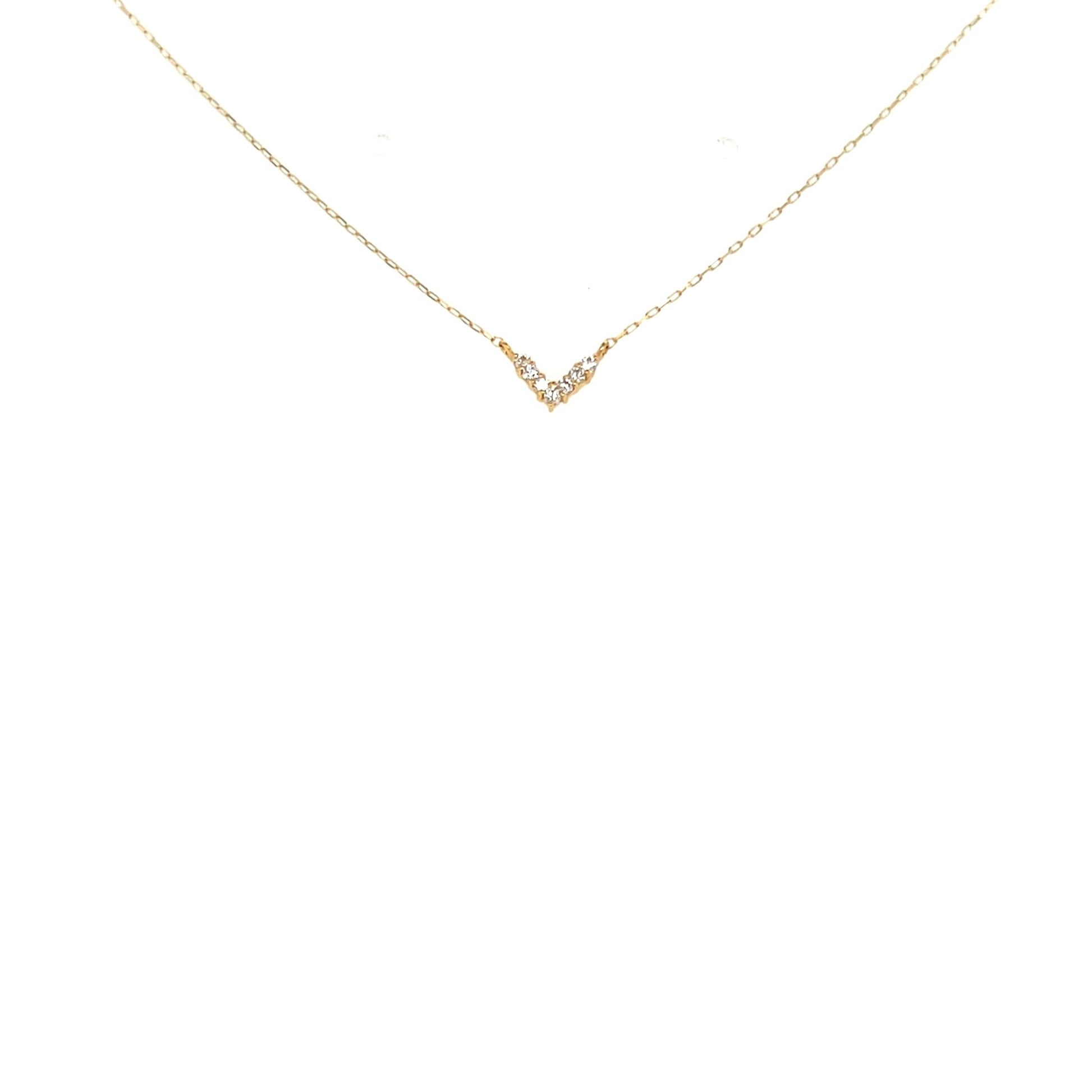V shape Necklace 0.04ct - JMW Jewelry Wholesale