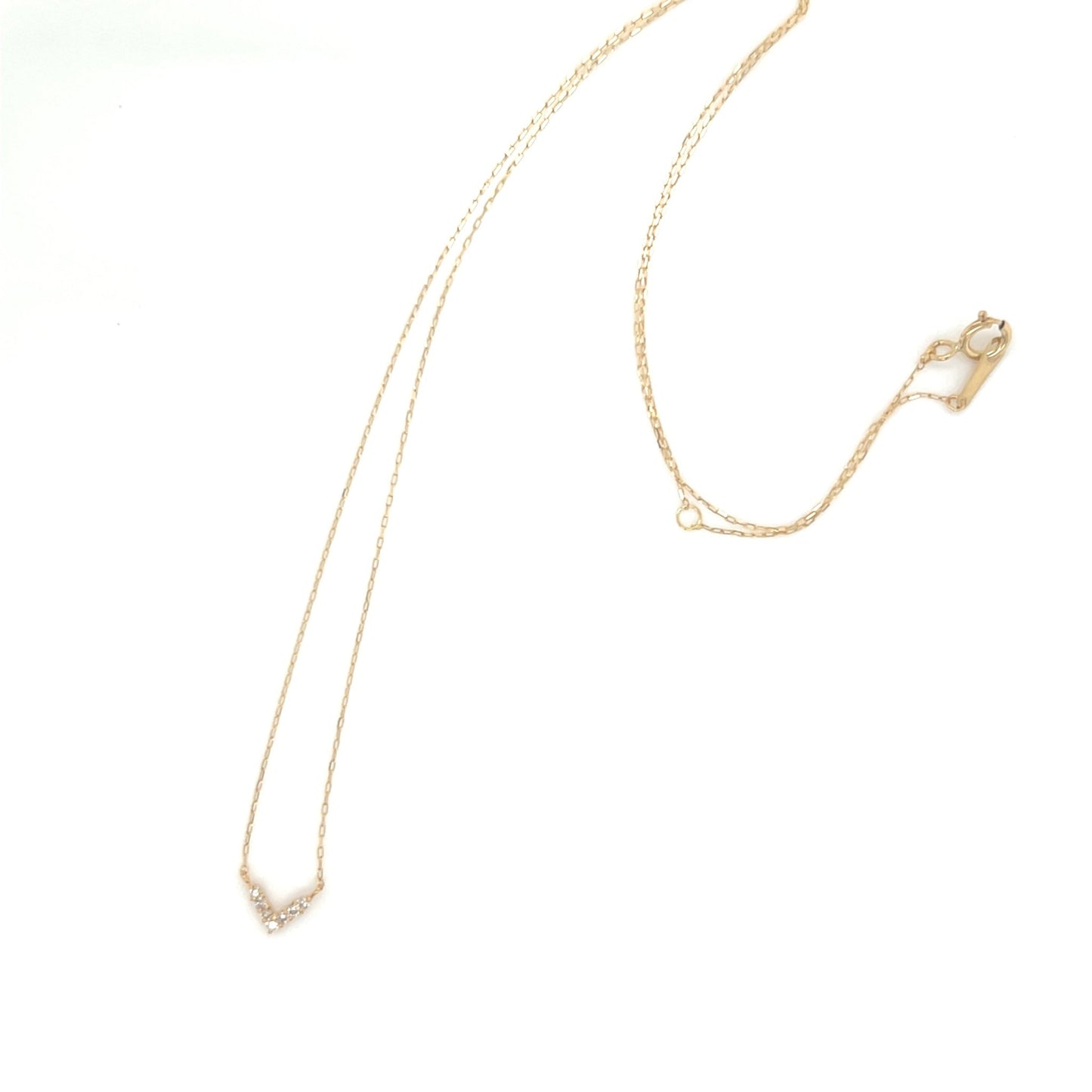 V shape Necklace 0.04ct - JMW Jewelry Wholesale