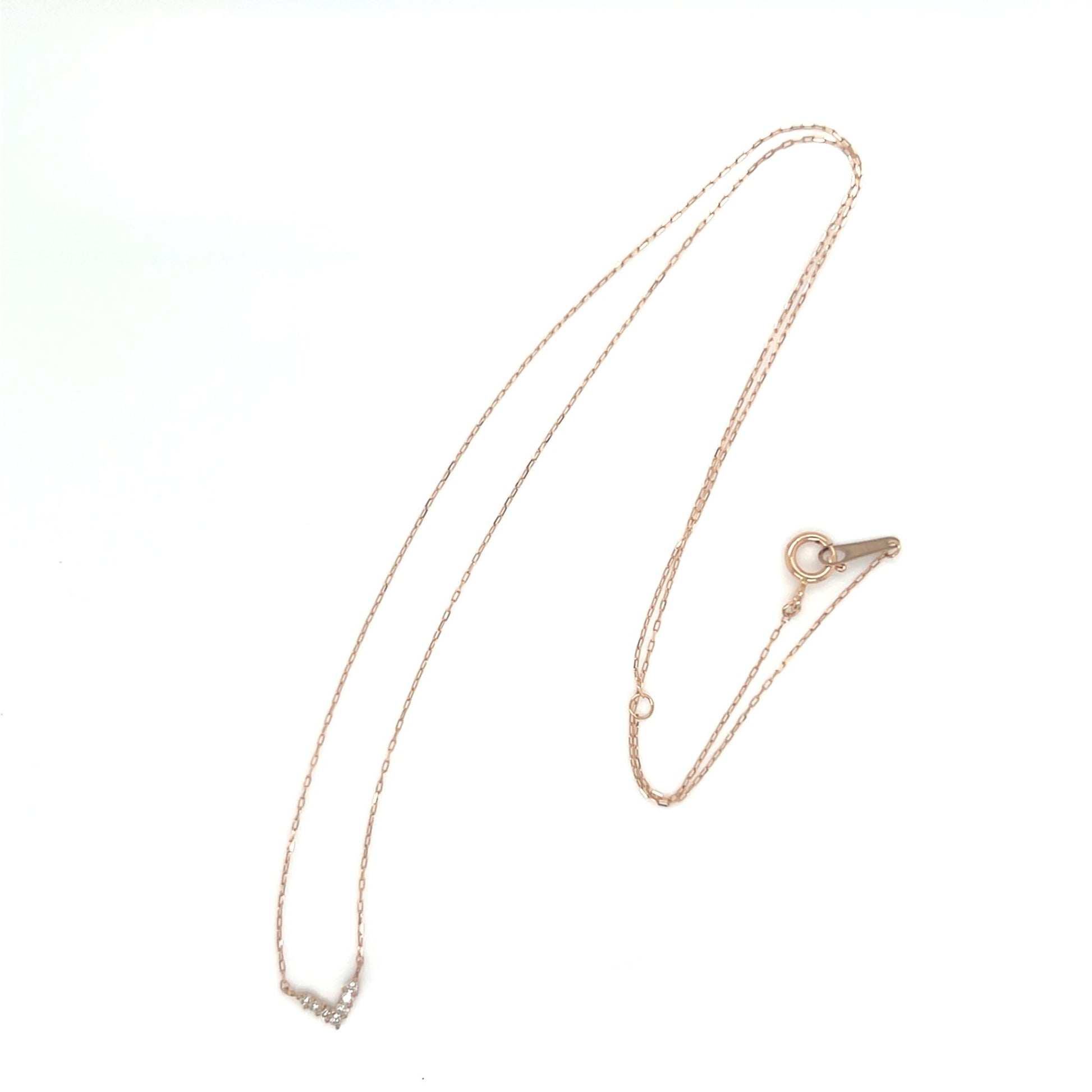 V shape Necklace 0.04ct - JMW Jewelry Wholesale