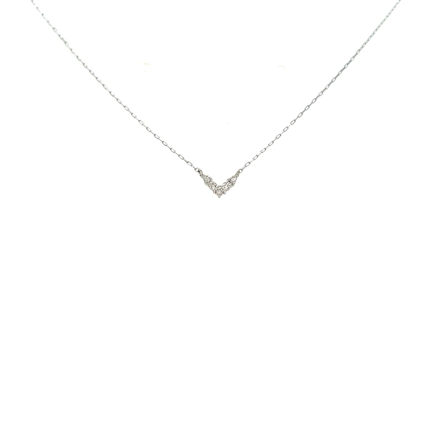 V shape Necklace 0.04ct - JMW Jewelry Wholesale