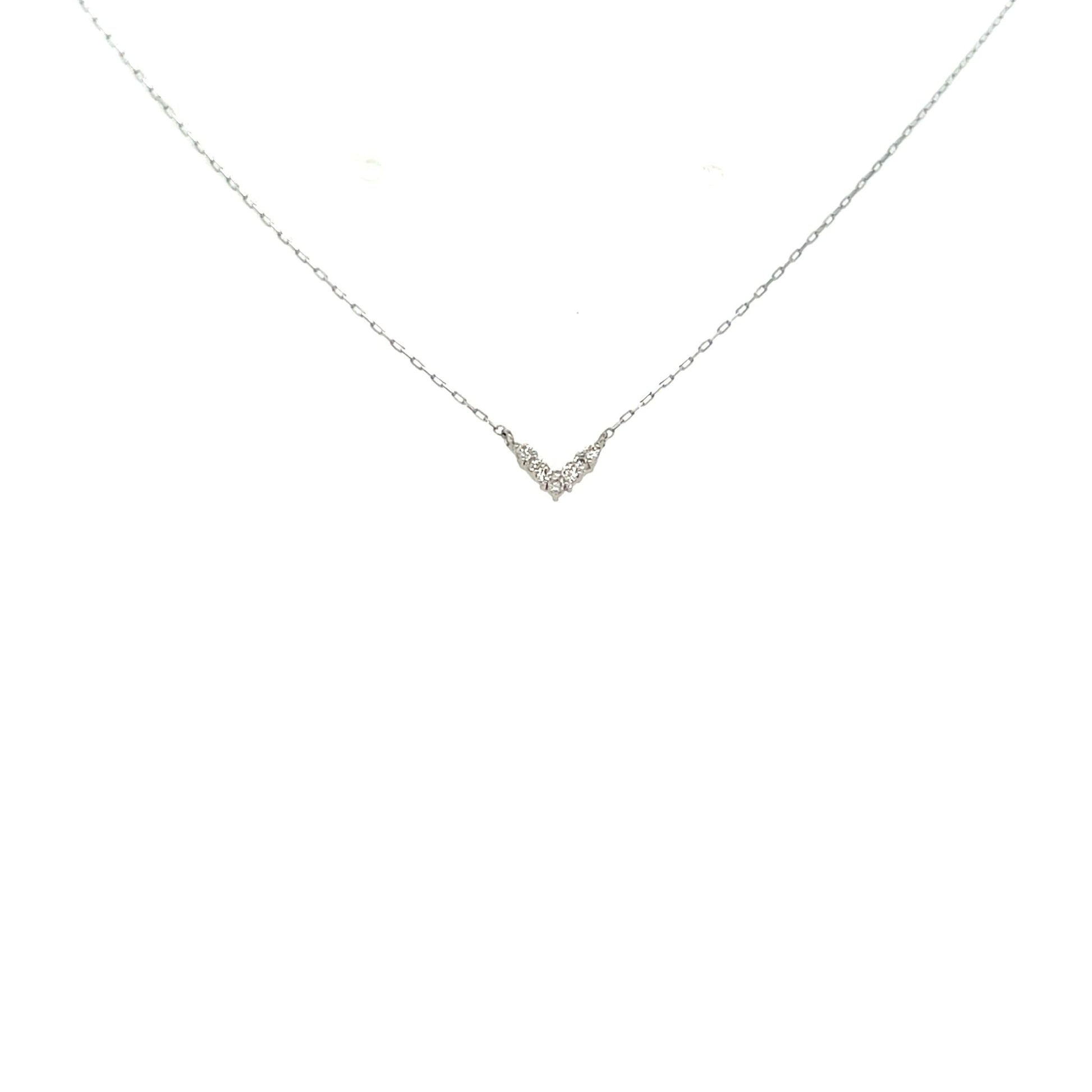 V shape Necklace 0.04ct - JMW Jewelry Wholesale
