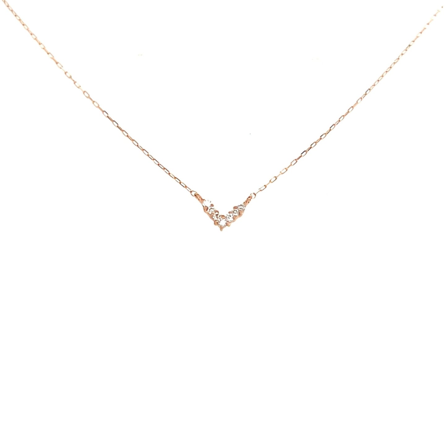 V shape Necklace 0.04ct - JMW Jewelry Wholesale
