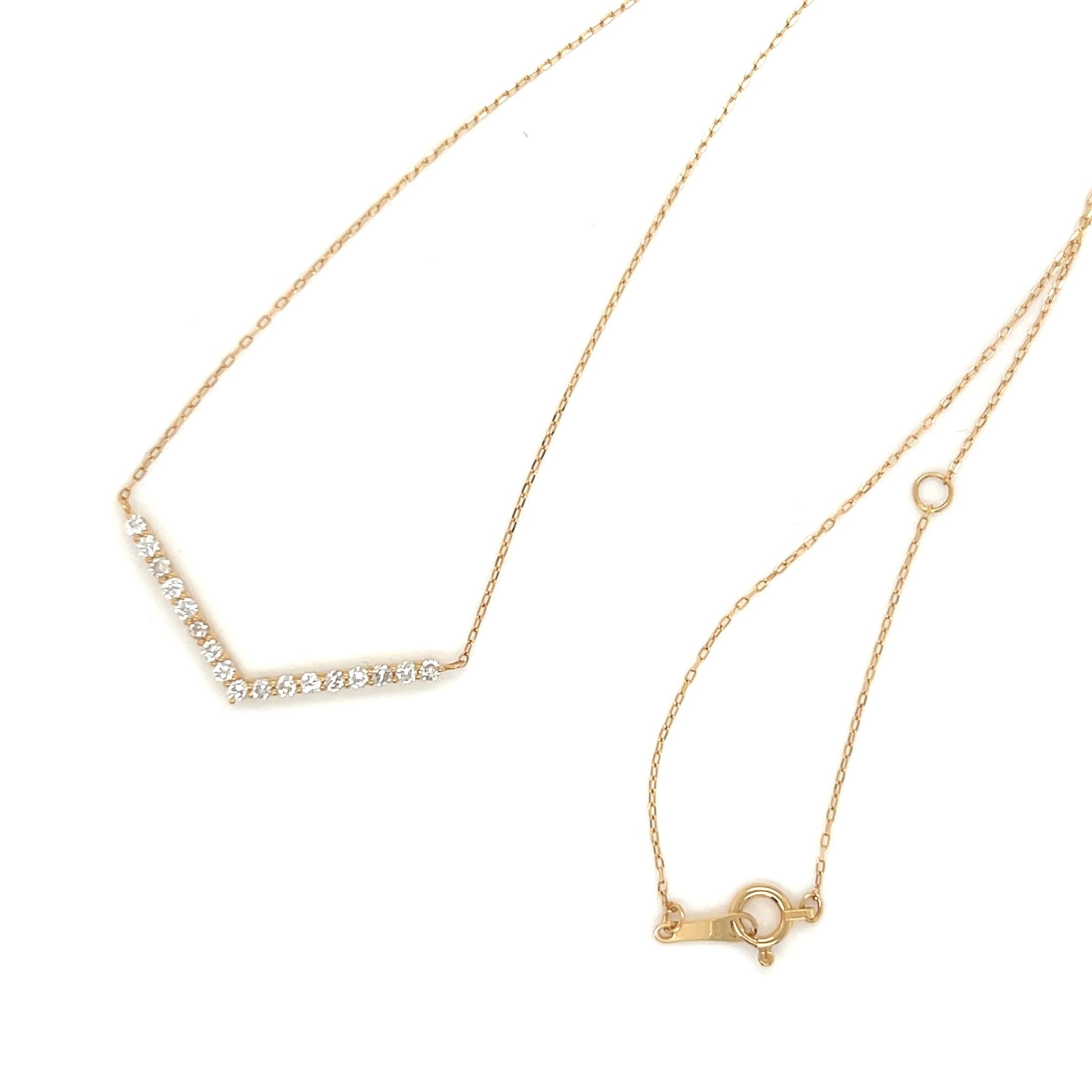 V Shape Necklace 0.3ct - JMW Jewelry Wholesale