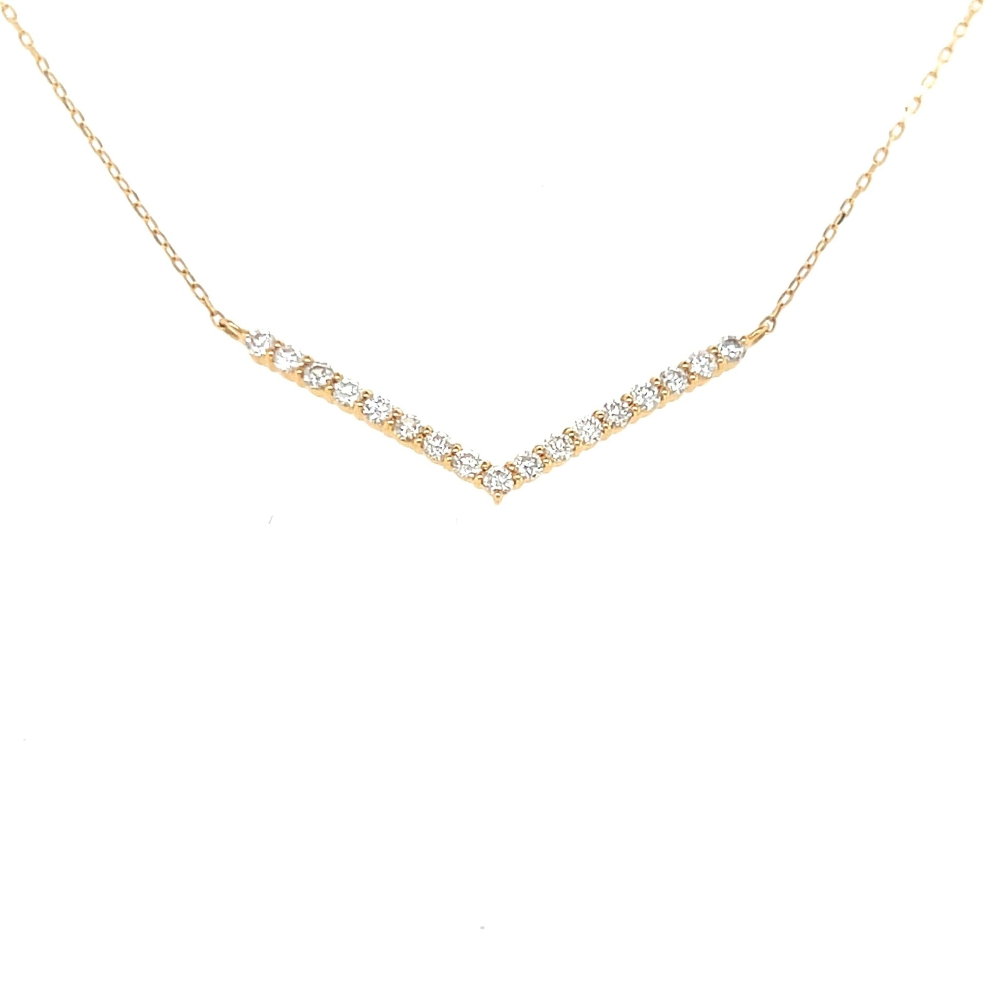 V Shape Necklace 0.3ct - JMW Jewelry Wholesale