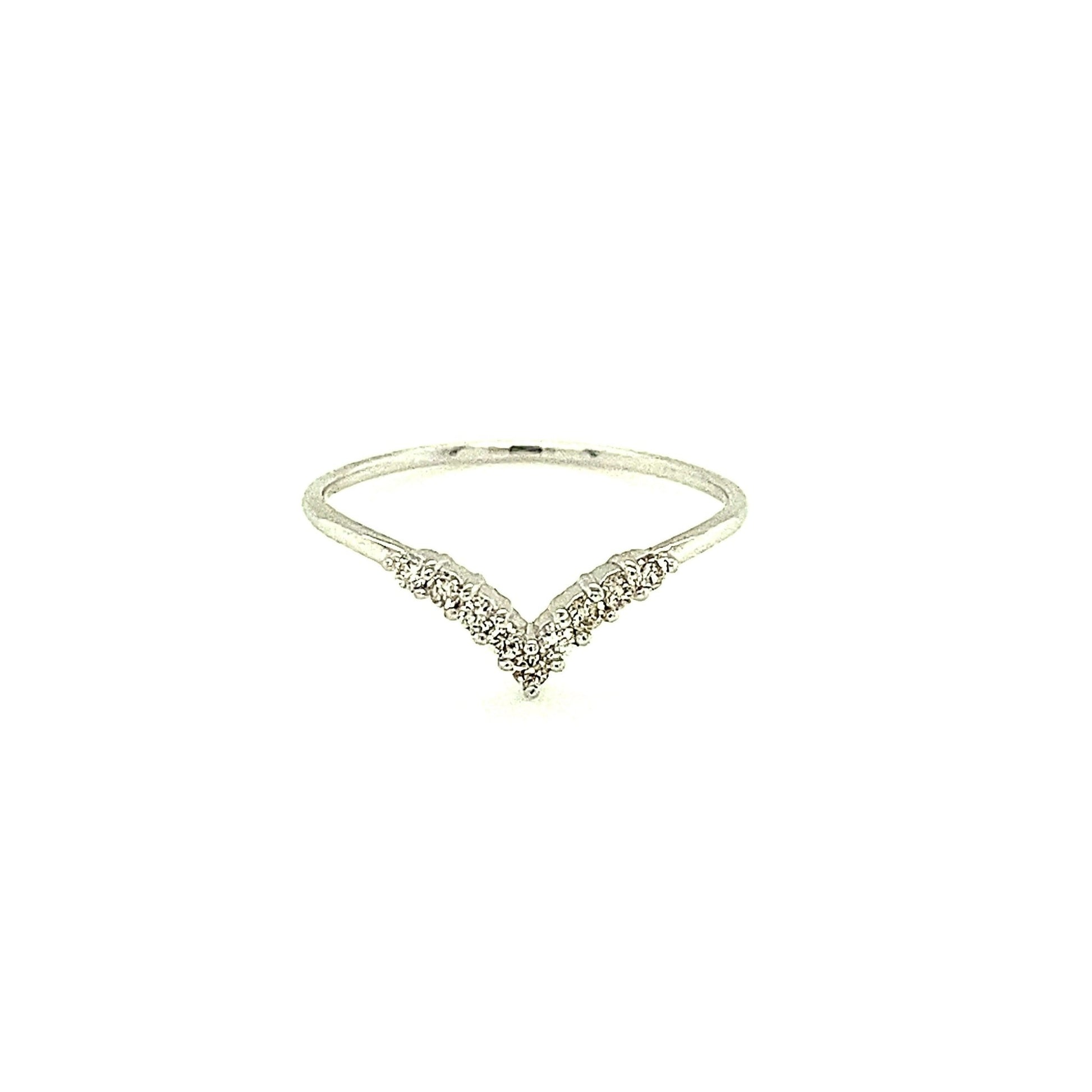 V Shape Streamline Ring 0.1ct - JMW Jewelry Wholesale