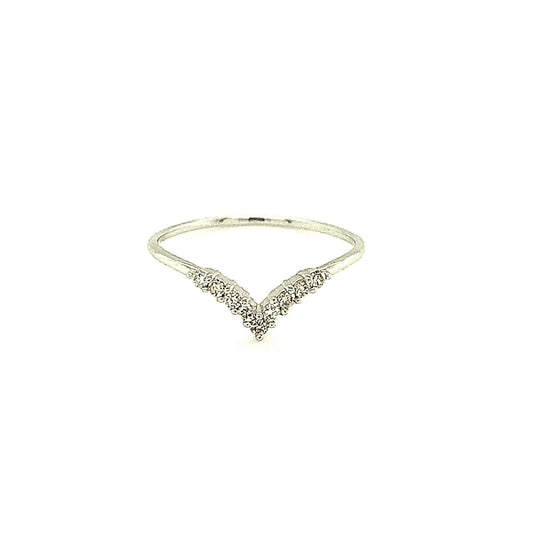 V Shape Streamline Ring 0.1ct - JMW Jewelry Wholesale