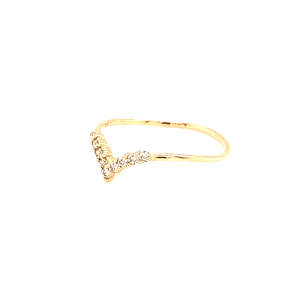 V Shape Streamline Ring 0.1ct - JMW Jewelry Wholesale