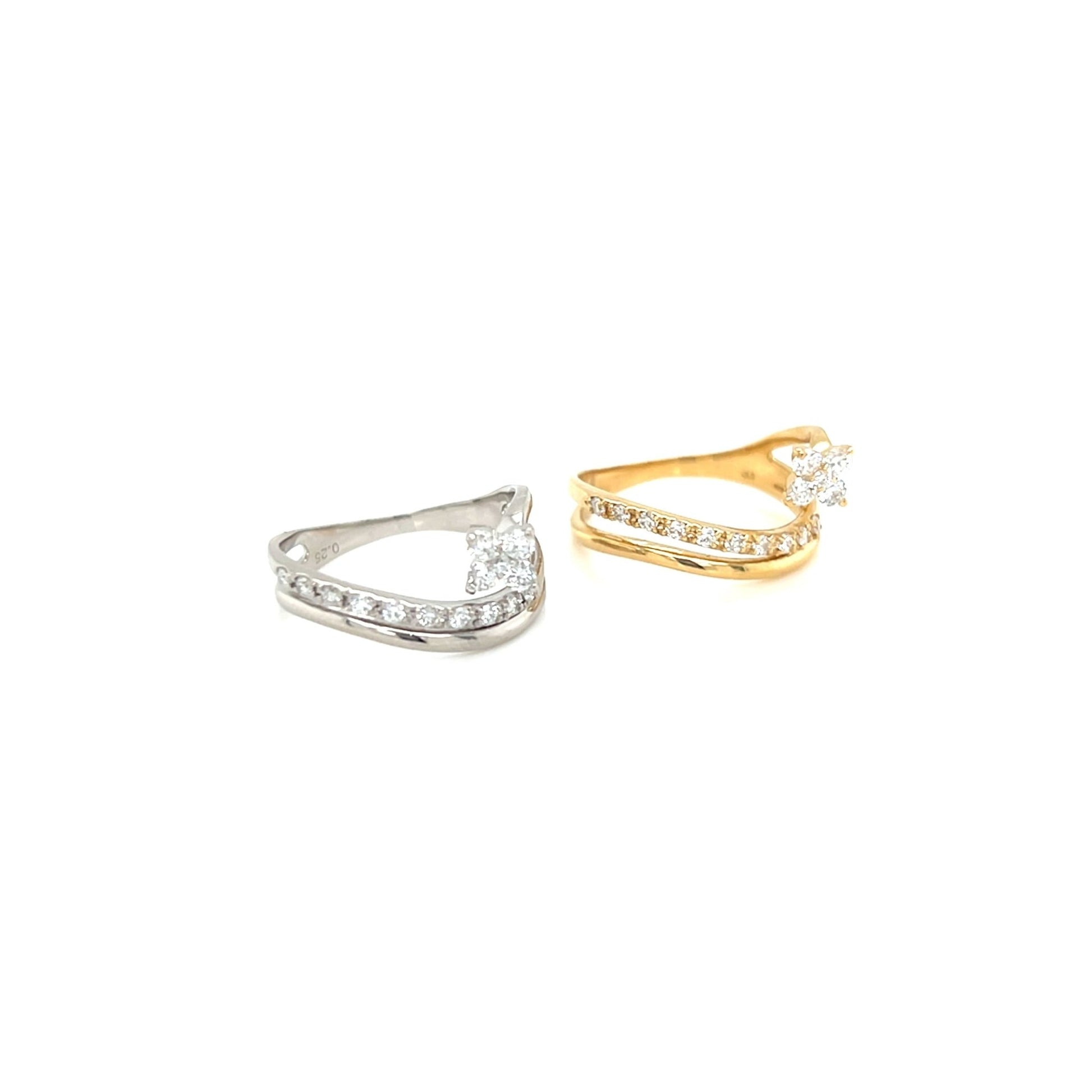 Wavy Clover Ring 0.25ct - JMW Jewelry Wholesale