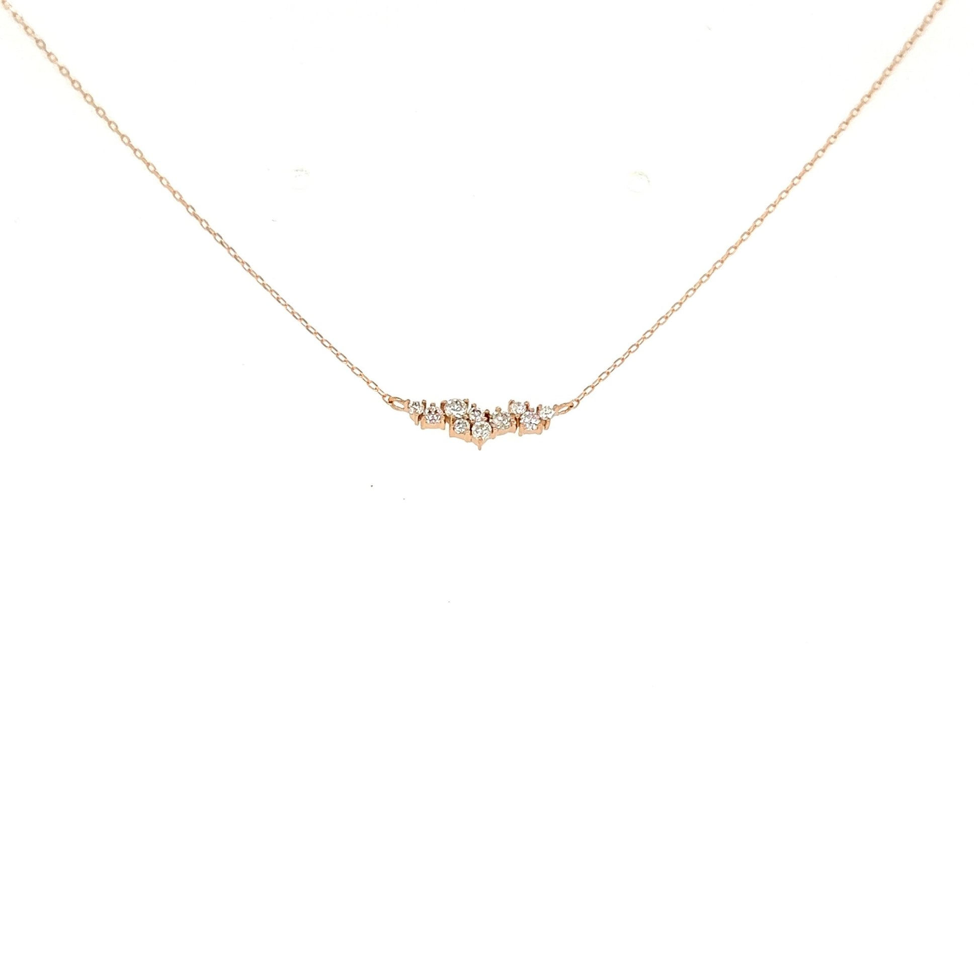 Wavy Smile Necklace 0.1ct - JMW Jewelry Wholesale