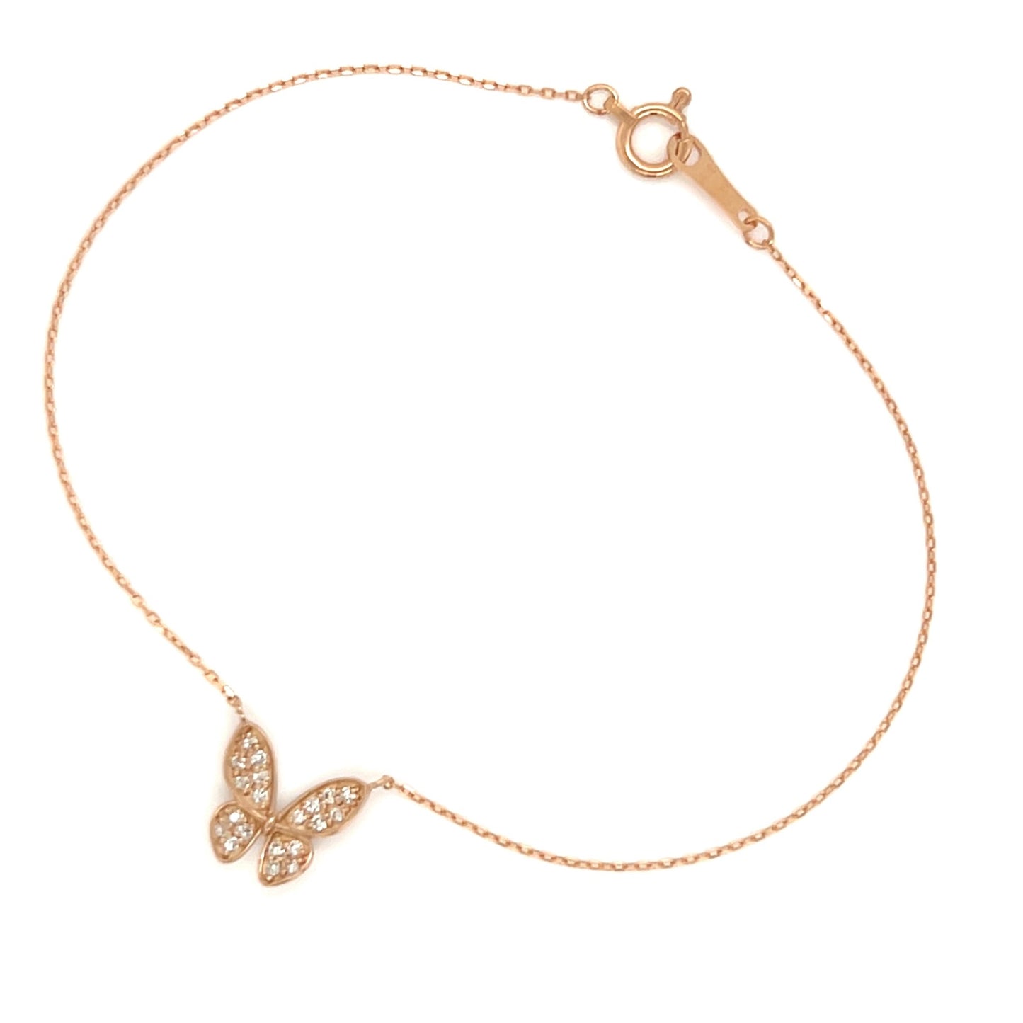 Whole Dia 3D Butterfly Bracelet 0.1ct - JMW Jewelry Wholesale