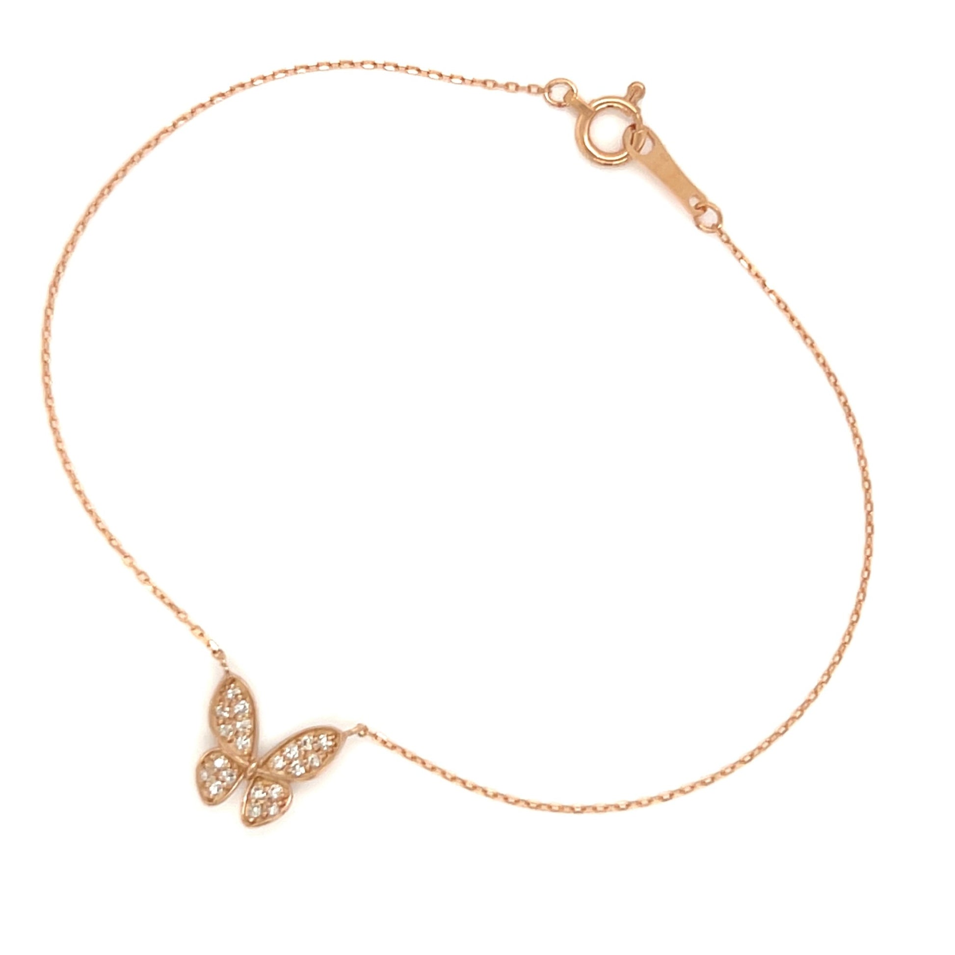 Whole Dia 3D Butterfly Bracelet 0.1ct - JMW Jewelry Wholesale