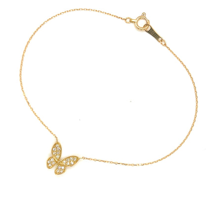 Whole Dia 3D Butterfly Bracelet 0.1ct - JMW Jewelry Wholesale