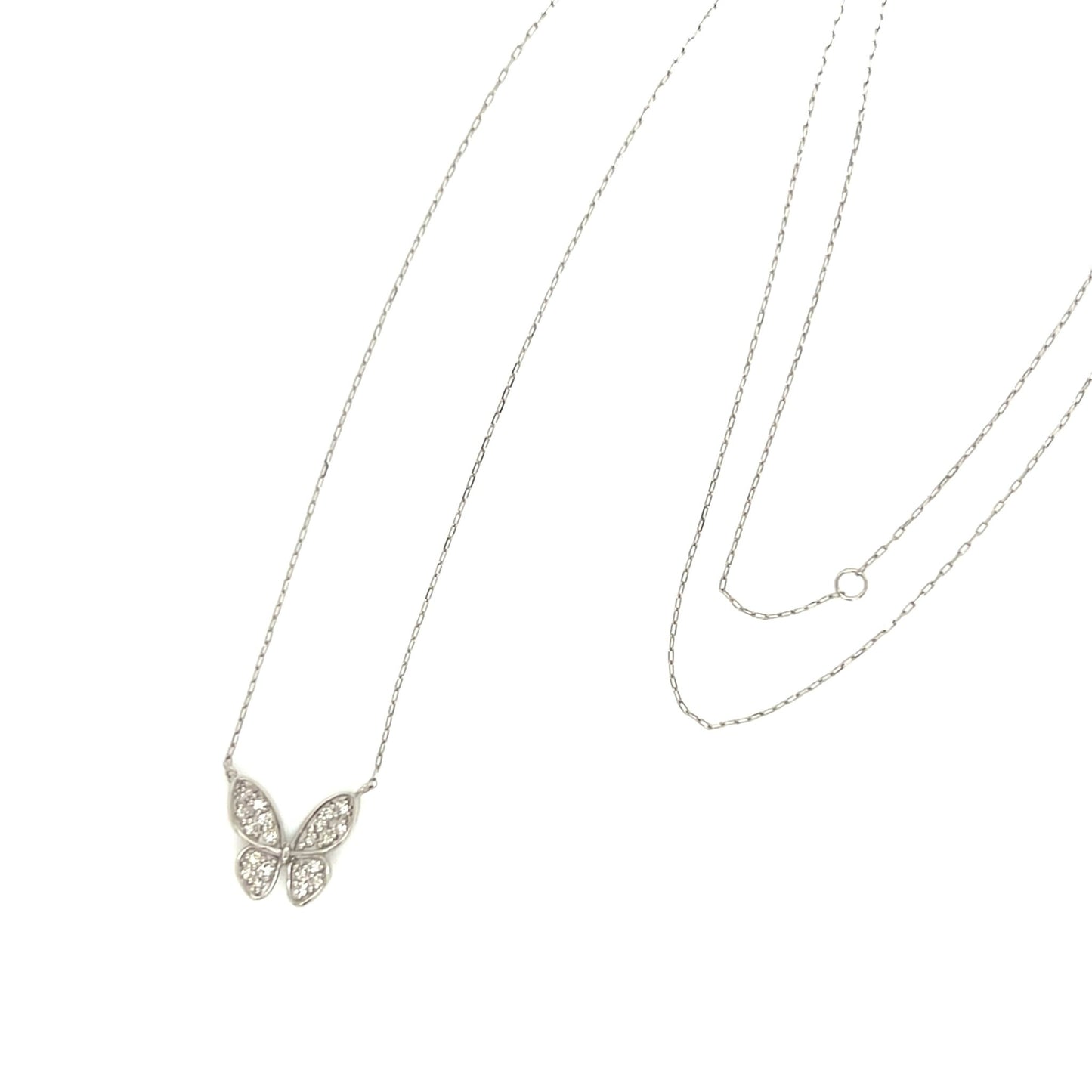 Whole Dia 3D Butterfly Necklace 0.1ct - JMW Jewelry Wholesale