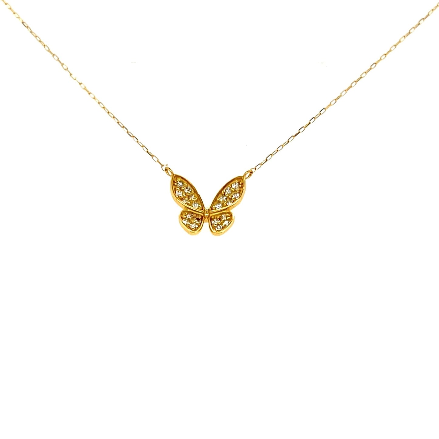 Whole Dia 3D Butterfly Necklace 0.1ct - JMW Jewelry Wholesale