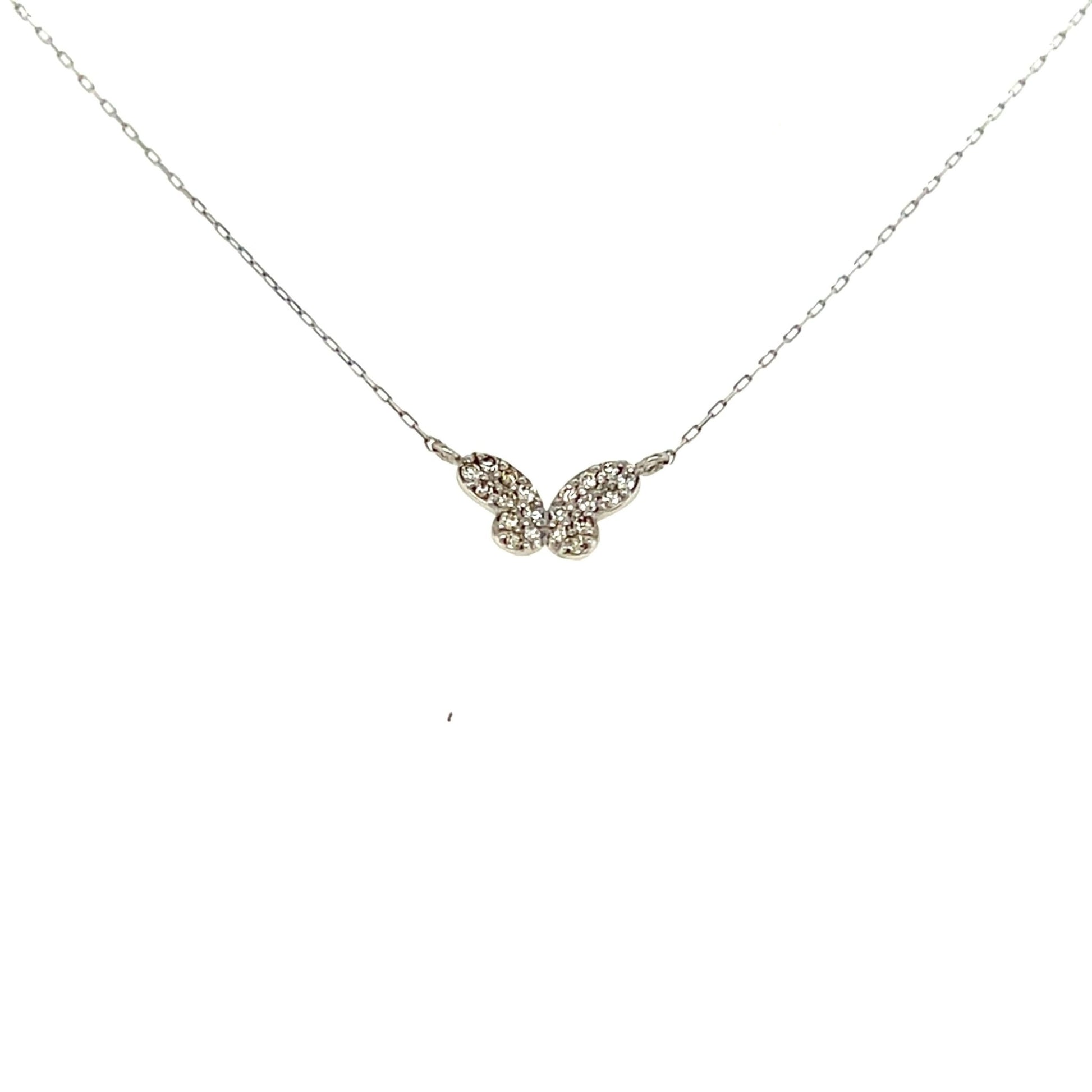 Whole Dia Butterfly Necklace 0.1ct - JMW Jewelry Wholesale