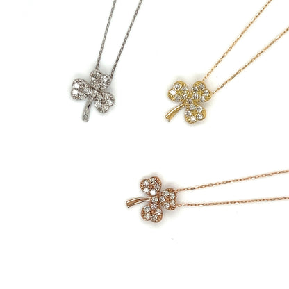 Whole Dia Clover Necklace 0.2ct - JMW Jewelry Wholesale